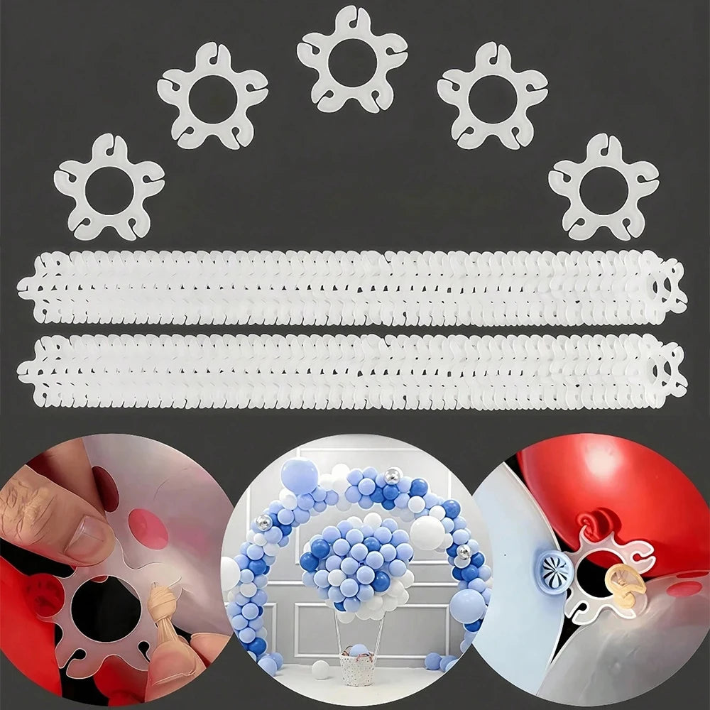 25/50Pcs Balloon Clips Plastic Balloon Buckle for Balloon Arch Connectors Frame Ring for Birthday Wedding Party Decoration Zpaxo