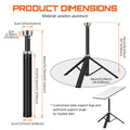 Satellite Dish Tripod Mount for Starlink Mini Lightweight Foldable Aluminum Pipe Adapter Bracket for RV Camping Outdoor Off Grid Zpaxo Adjustable 17inch 1pc