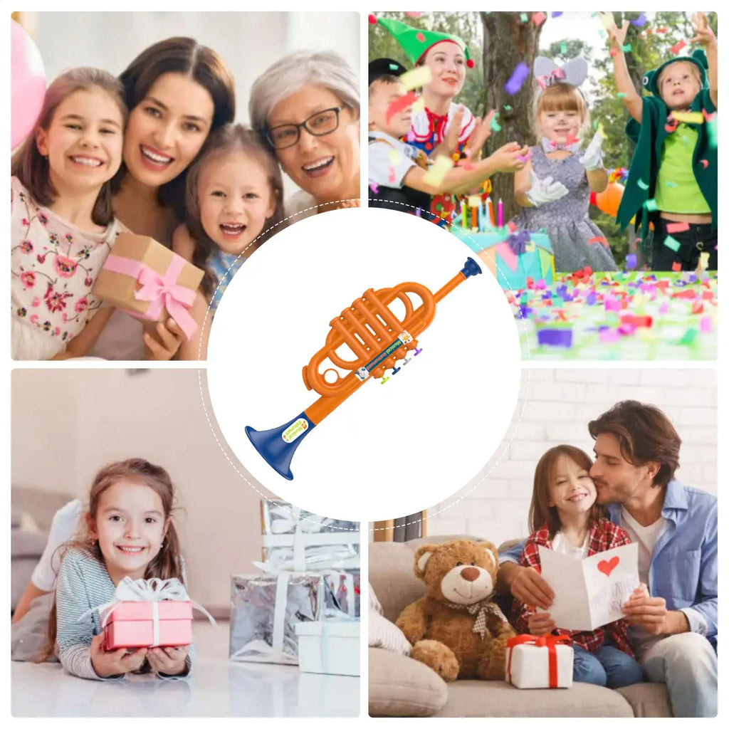 Trumpet Toy for Kids Boys Educational Simulated Trumpet Instruments Toy Children's Early Childhood Musical Instrument for Boys Zpaxo