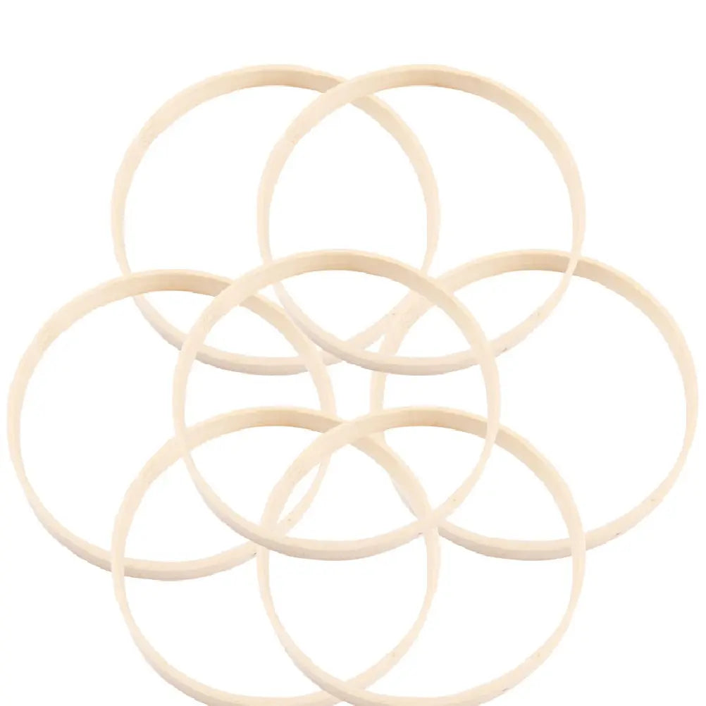 Bamboo Dreamcatcher Rings Round Wooden DIY Craft Tools Dream Catcher