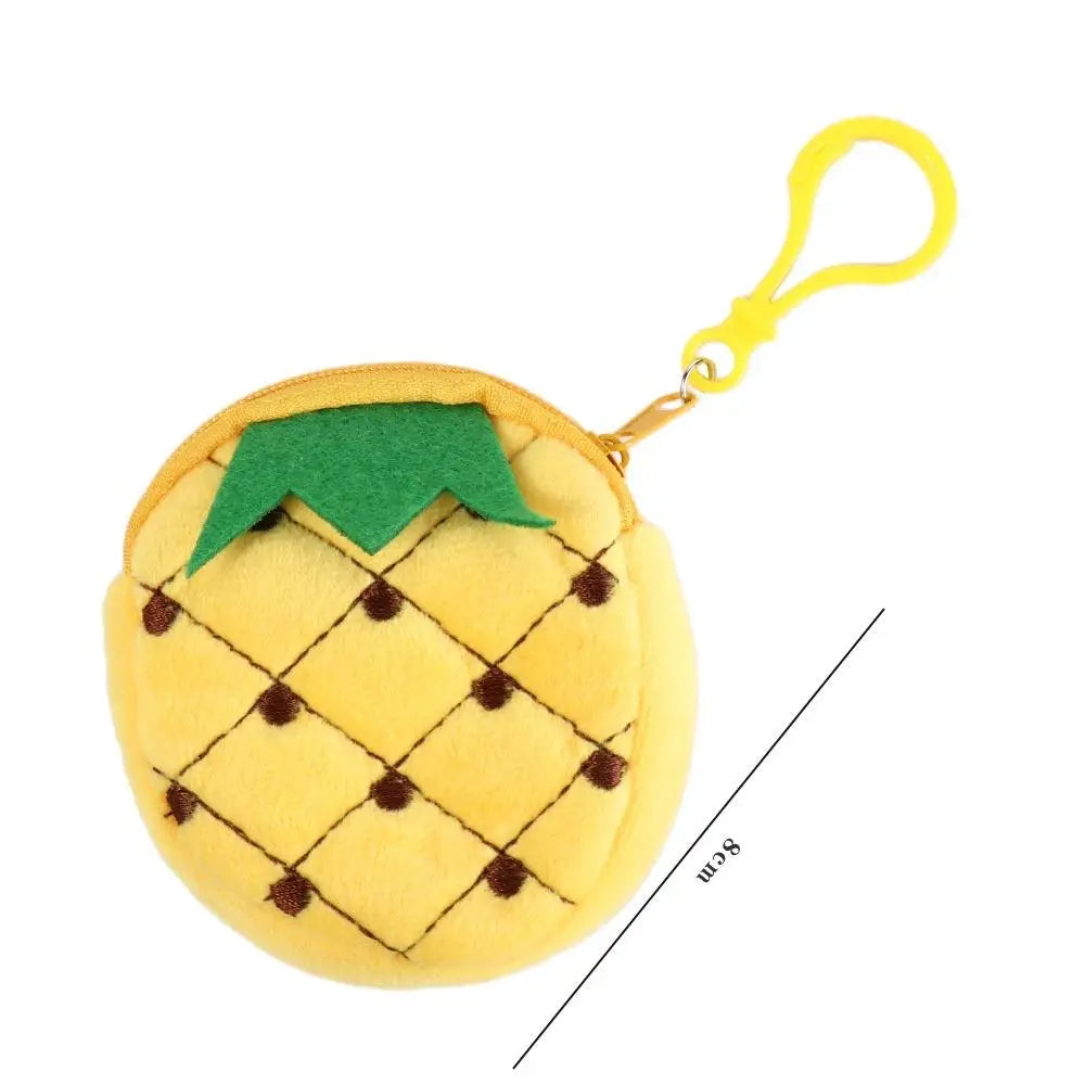 Keychain 3.15in Fruit Coin Bag Watermelon With Hook Wallet Pouch Small Pineapple 8CM Coin Pouch Put The Key/Coin Zpaxo