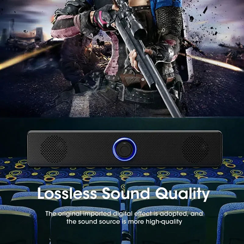 Wired USB Bluetooth Computer Speaker Stereo Subwoofer Soundbar 3D Home Surround Speakers for PC Music Player Wired Loudspeaker Zpaxo