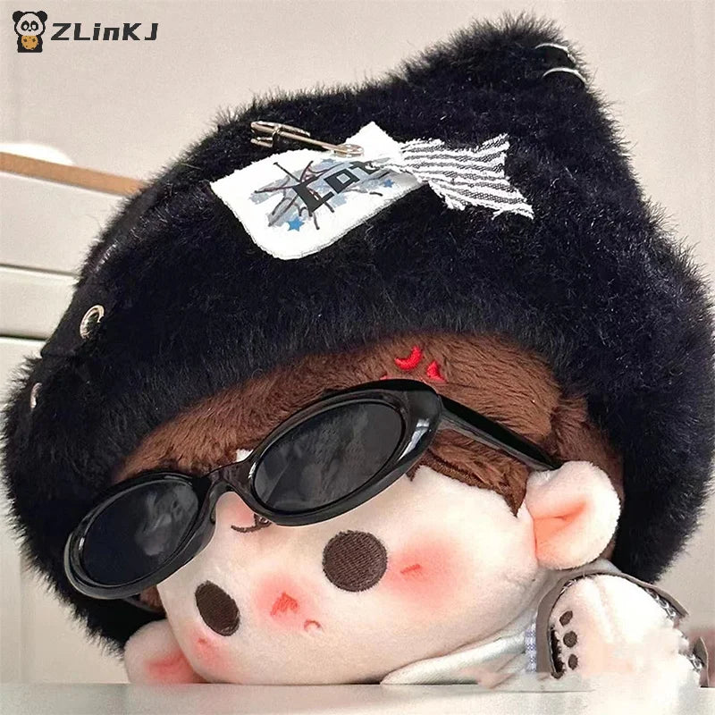 ▶1PC Mini Plush Animal DIY Accessories Fashion Cat Eye Glasses For 10cm Cotton Dolls Cute Doll Eyeglasses Zpaxo
