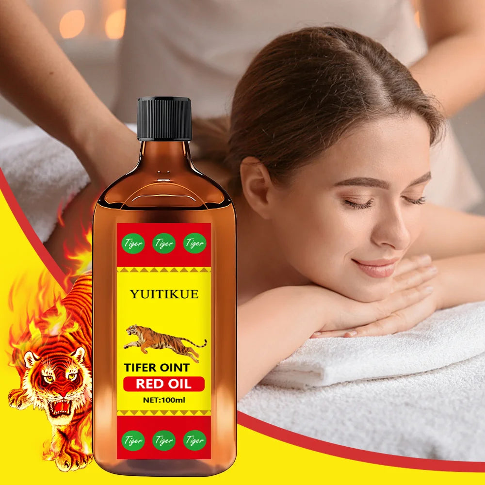 YUITIKUE Tiger Formula Red Oil 100ml – Muscle & Joint Massage Muscle Massage Oil Zpaxo Default Title
