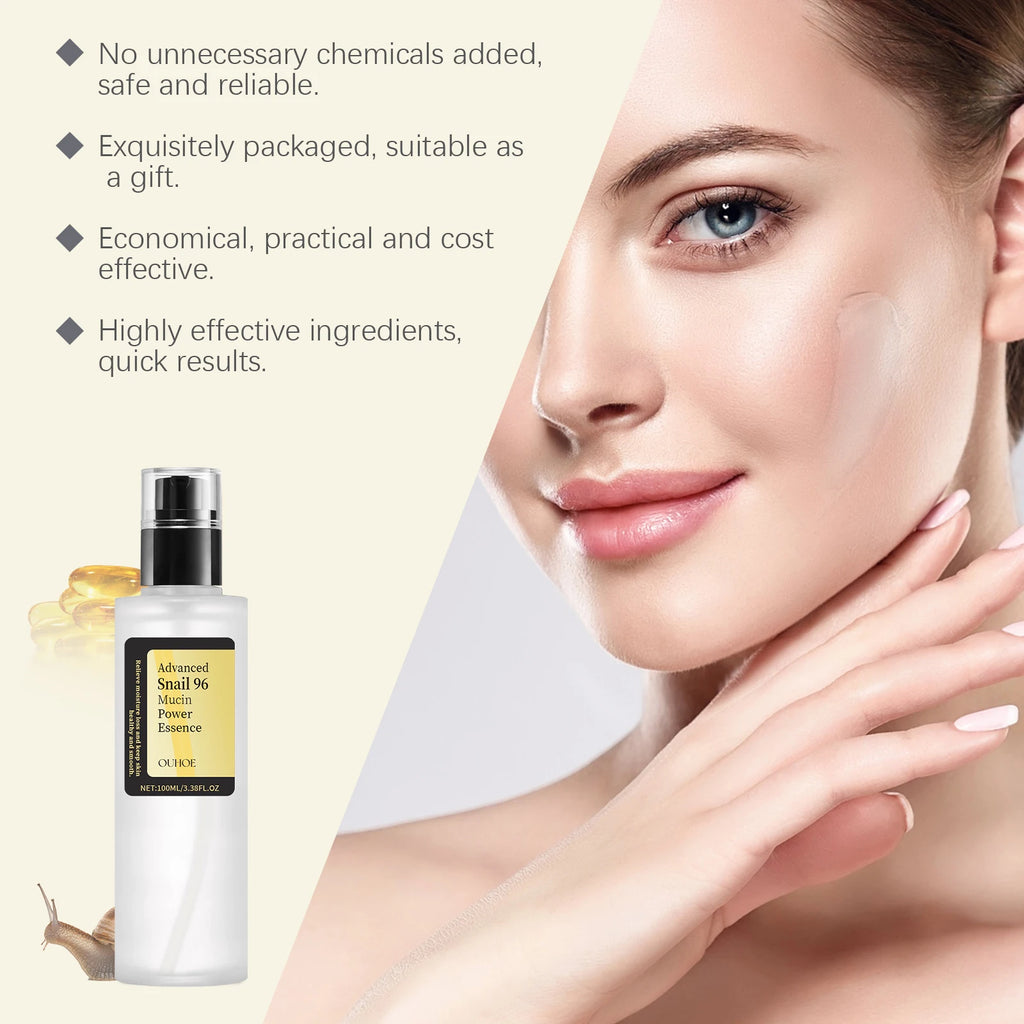 Ouhoe Snail Collagen Face Cream Repair Essence Moisturizing Lifting Firming Smoothing Nourishing Cream Korean Cosmetics Skin Car Zpaxo