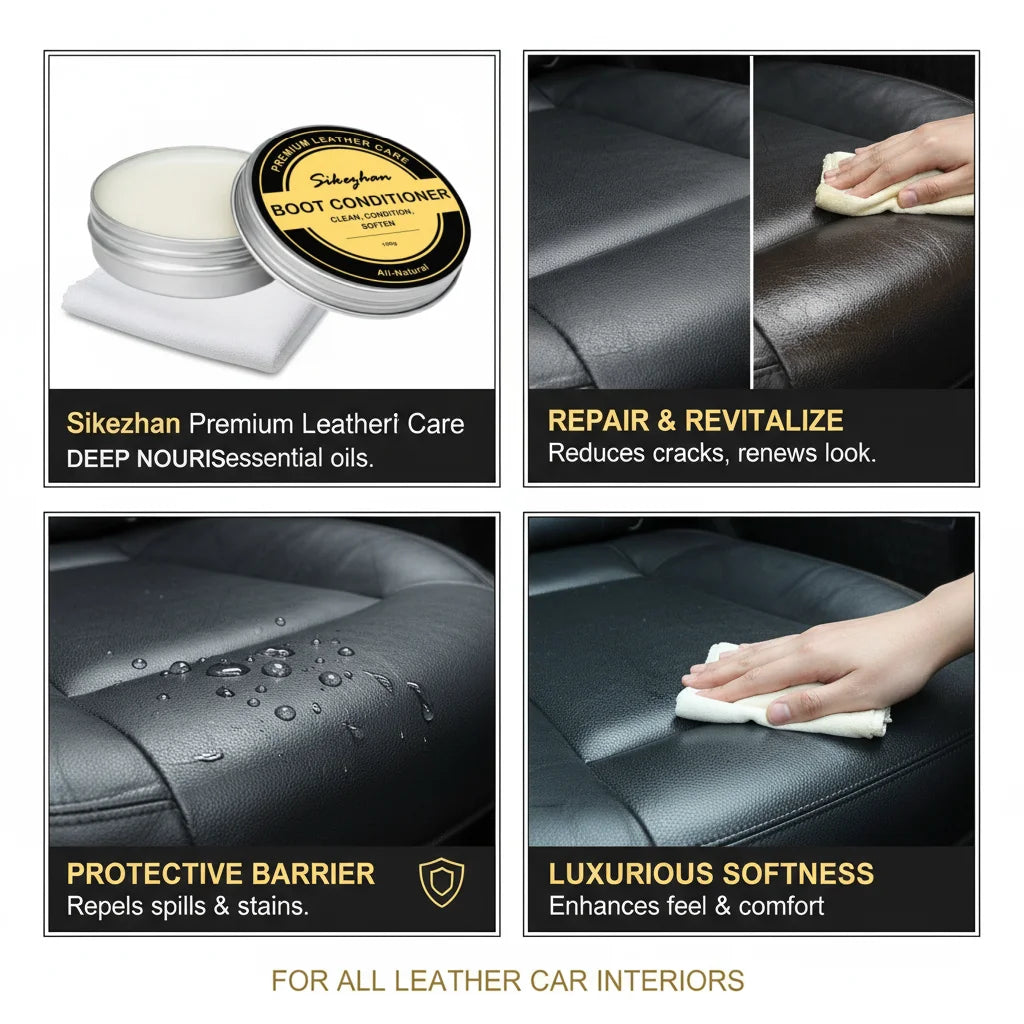 Natural Leather Conditioner Genuine Leather Mink Cream Care Oil Refurbishing Restoration Agent Car Odorless Interior Polishing Zpaxo