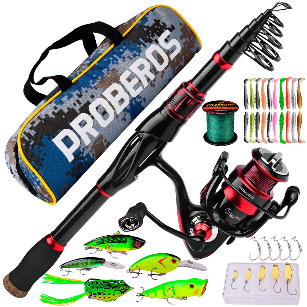 Telescopic Sea Fishing Rod & Reel Combo Set | Beginner Kit