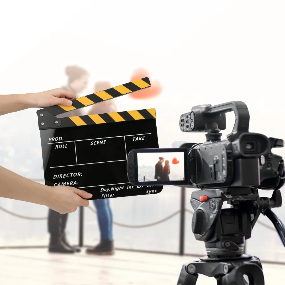 Acrylic 30x25cm Clapperboard Director Movie Clappers Film Television