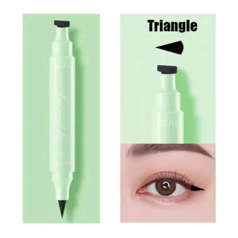1 Black Eyeliner Stamp Waterproof Sweat-proof Dual-ended Liquid Quick Zpaxo G-04 Triangle