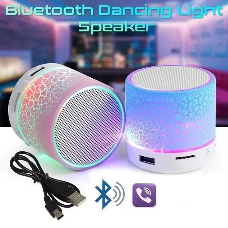 Wireless Bluetooth Speaker Mini Bluetooth Speaker Crack LED SD Card USB Subwoofer Speaker Portable Speaker For PC Mobile Phone Zpaxo