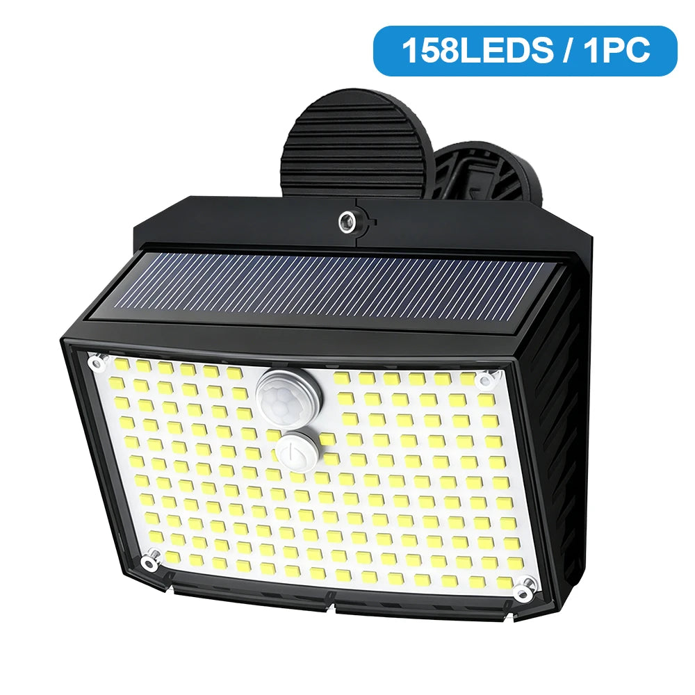 Clip On Solar Railing Light Outdoor Motion Sensor Light With 158/208/418LED 3 Modes Solar Fence Doorplate Light For Deck Railing Zpaxo 158LED-1PC