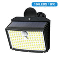 Clip On Solar Railing Light Outdoor Motion Sensor Light With 158/208/418LED 3 Modes Solar Fence Doorplate Light For Deck Railing Zpaxo 158LED-1PC