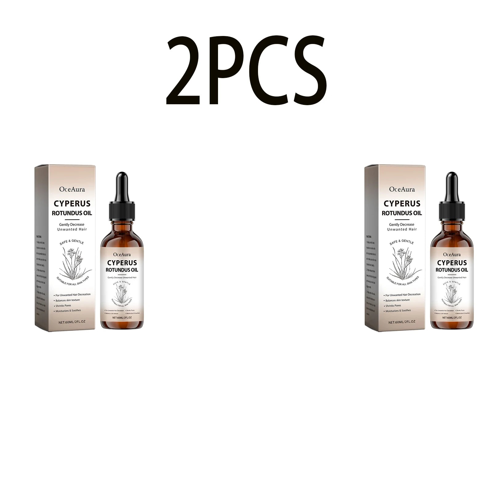 OceAura Hair Inhibitor Oil – Body Hair Removal Serum 60ml Hair Inhibitor Serum Zpaxo 60mlx2boxed
