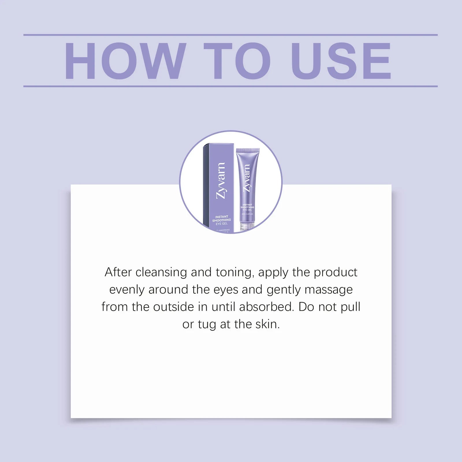 ZYVARN Instant Lift Eye Gel – Anti-Puffiness & Dark Circles Eye Treatment Gel Zpaxo