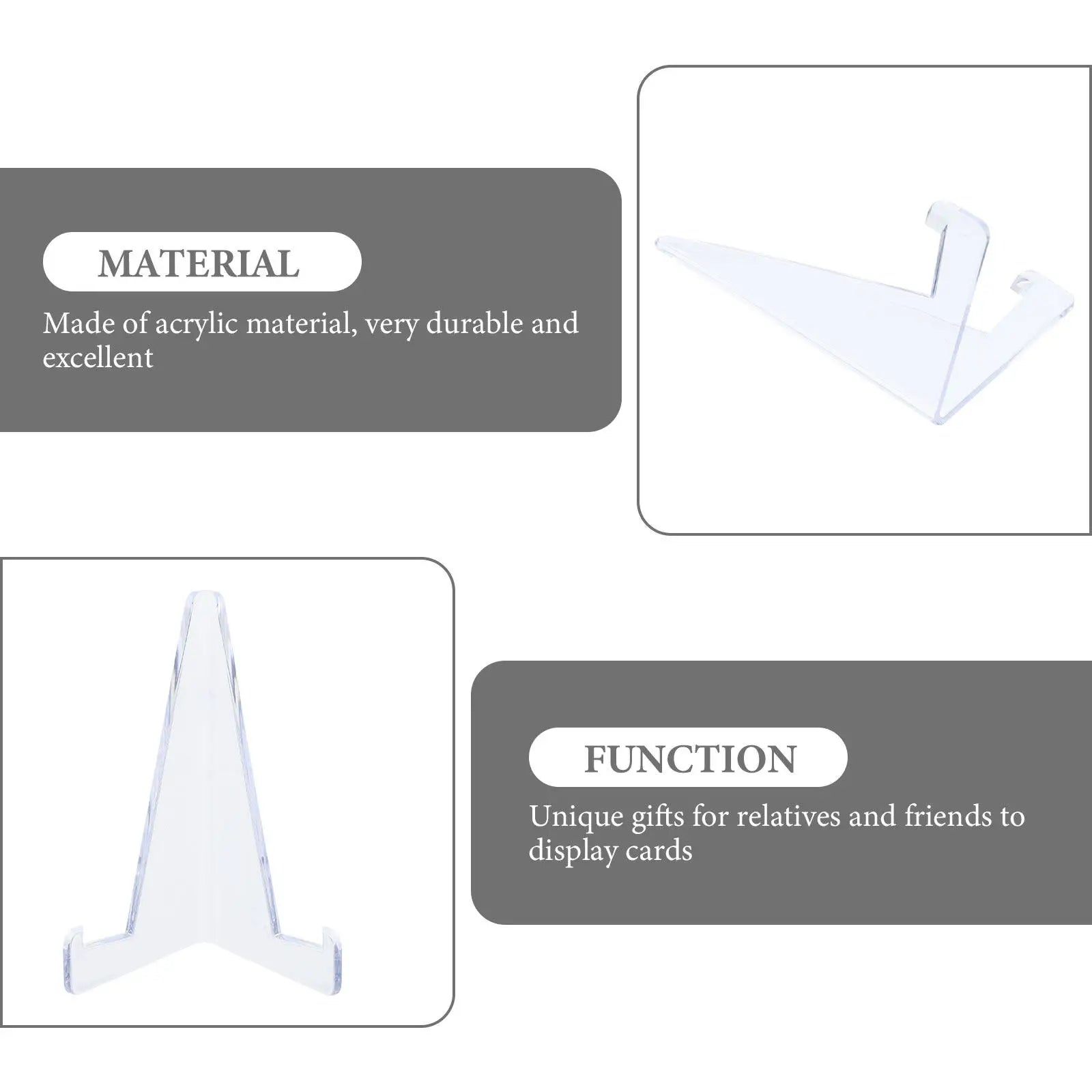 Premium Acrylic Card Display Easel Stand Transparent Decorative