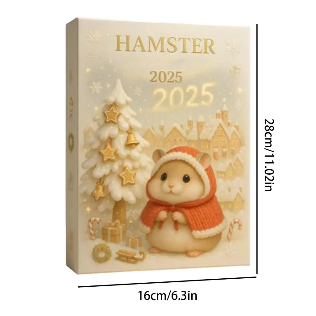 Hamster Advent Calendar 2025 24 Days 2D Acrylic Christmas Tree