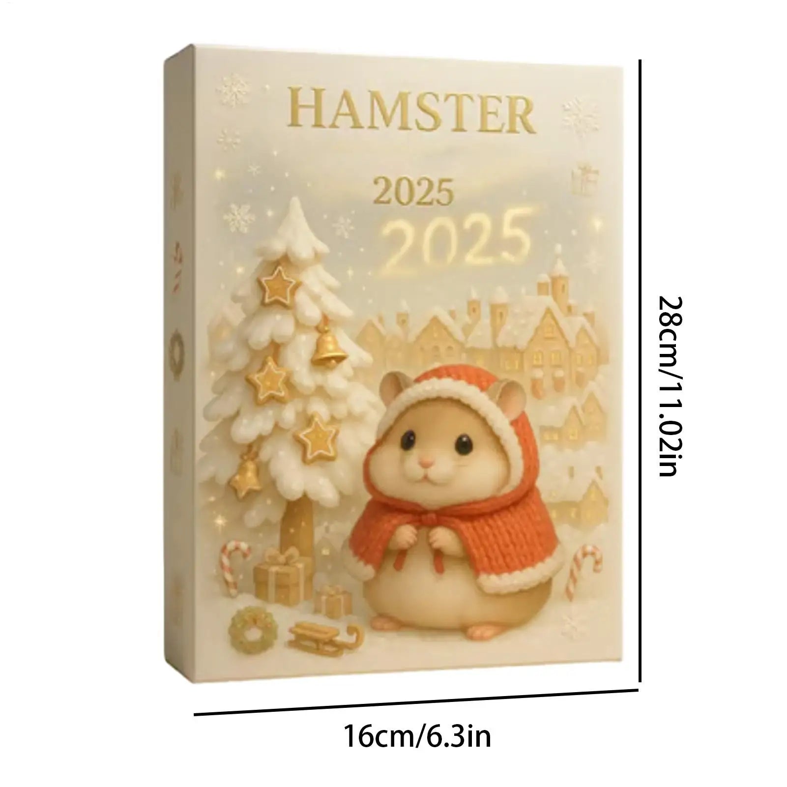 Hamster Advent Calendar 2025 24 Days 2D Acrylic Christmas Tree