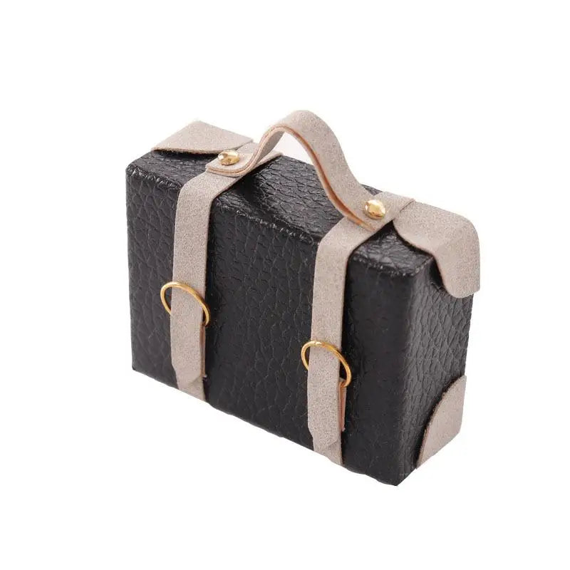 ▶1:12 Dollhouse Miniature Briefcase Suitcase Model Decor Toy Doll House Accessories Zpaxo Black