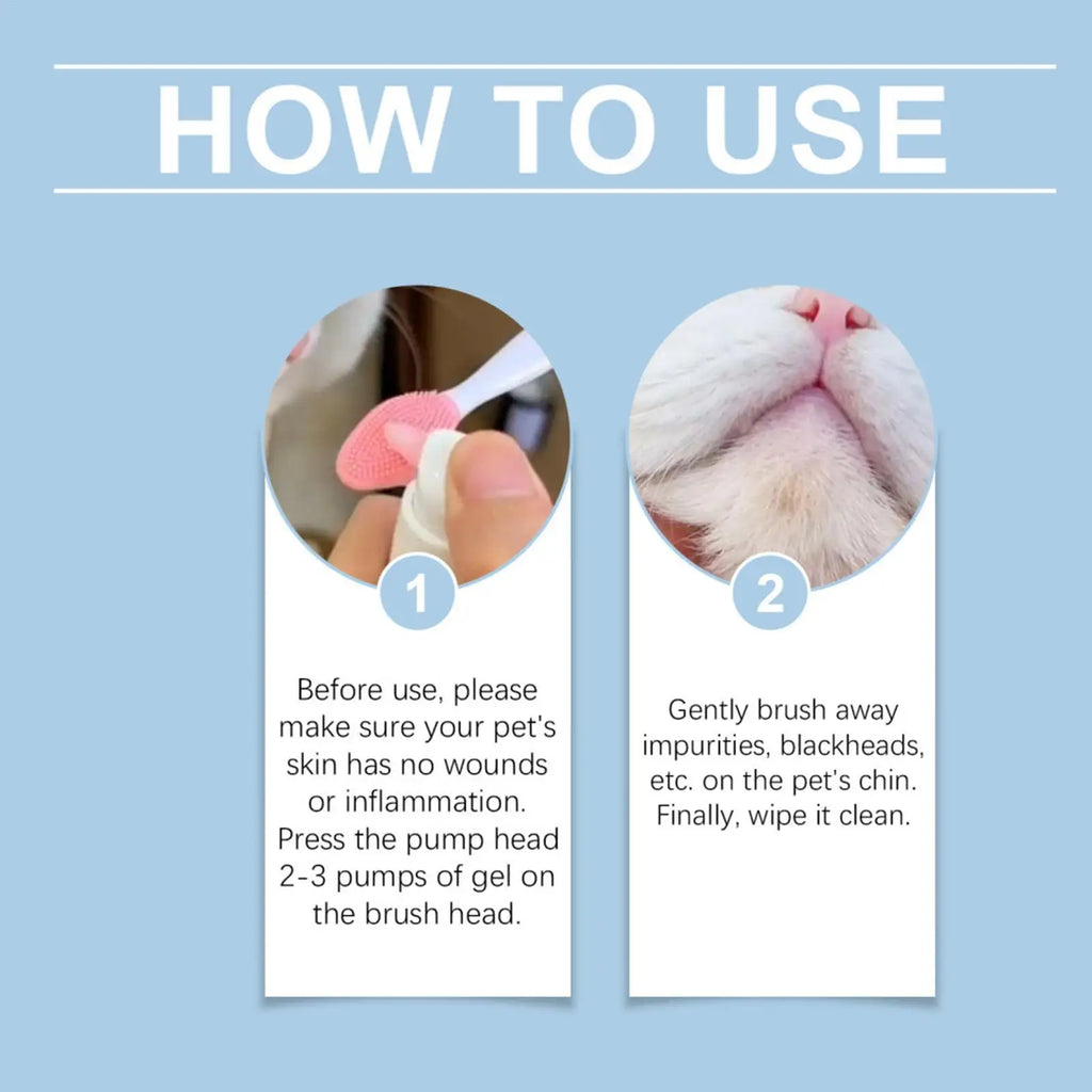 30g Pet Chin Cleaner Blackhead Cleaning Lotion Pet Chin Acne Care Brush Grooming Supplies Tooth Stain Remover For Dogs Cats Zpaxo