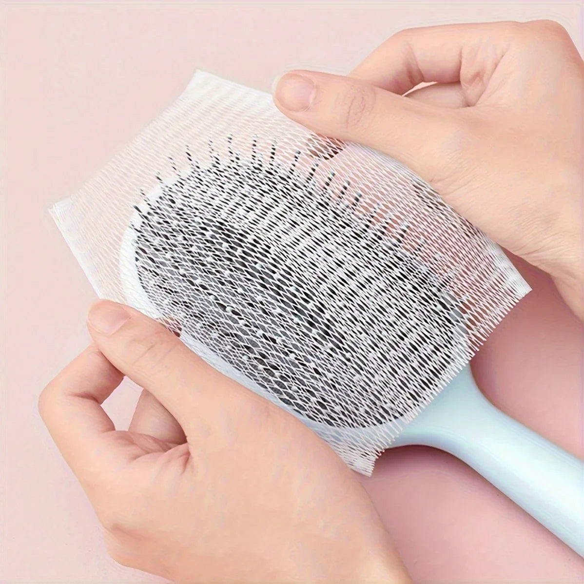 Hair Cleaning Net Air Cushion Comb Nylon Mesh Protective Cover