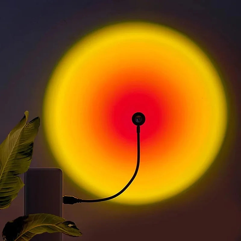 RGB Sunset Lamp Rainbow Projection USB Decorative Atmosphere Zpaxo