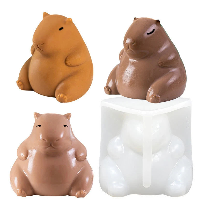 3D Animal Cat Seal Kapibala Silicone Mold DIY Mousse Cake Jelly