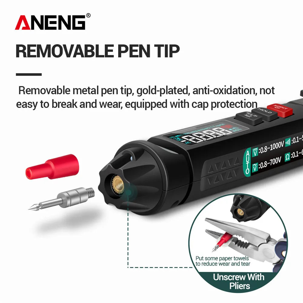 ANENG A3008 Multimeters 6000 Counts NCV Backlight Flashlight Auto