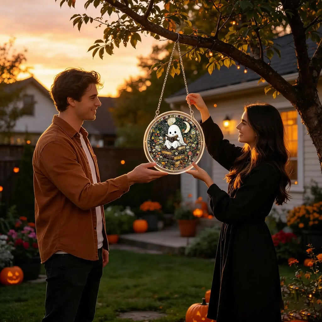 Acrylic Sun Catcher Puzzle 2D Halloween Ghost DIY Pendant Window