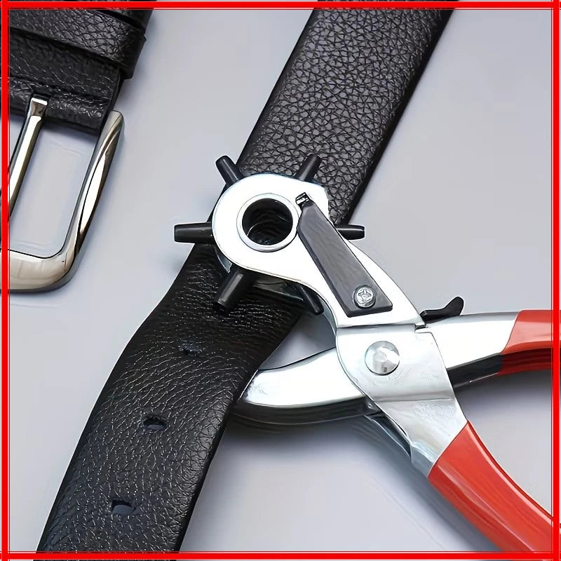 6-Size Leather Hole Punch Plier – Belt, Collar & Craft Tool Leather Hole Punch Zpaxo