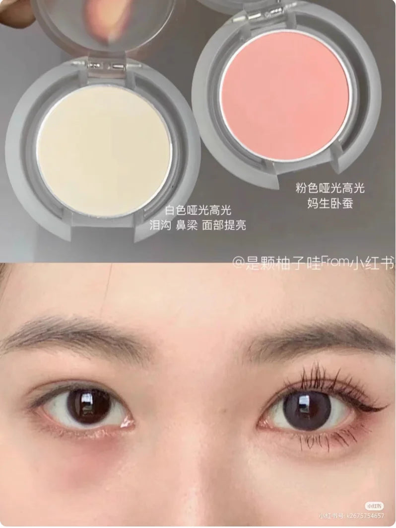 LEEMEMBER Mini Face Shadow Powder Multi-Purpose Highlighting Contour Powder Makeup Cosmetics Zpaxo