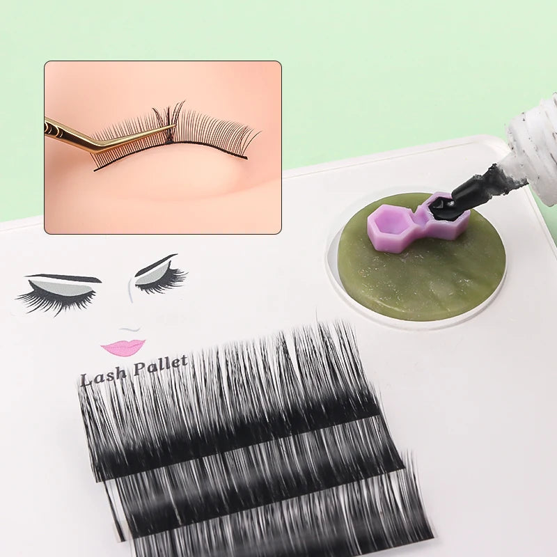 200pcs Eyelash Extension Glue Cup 2 Hole Honeycomb Tattoo Ink Pigment Holder Container Grafting Eyelashes Auxiliary Makeup Tool Zpaxo