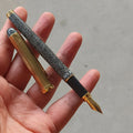Old Stock Rare Yongsheng 524 Fountain Pen Metal Rod Marble Pattern Writing Office Stationery Collection Nostalgia NIB 0.5MM Zpaxo Dark Grey