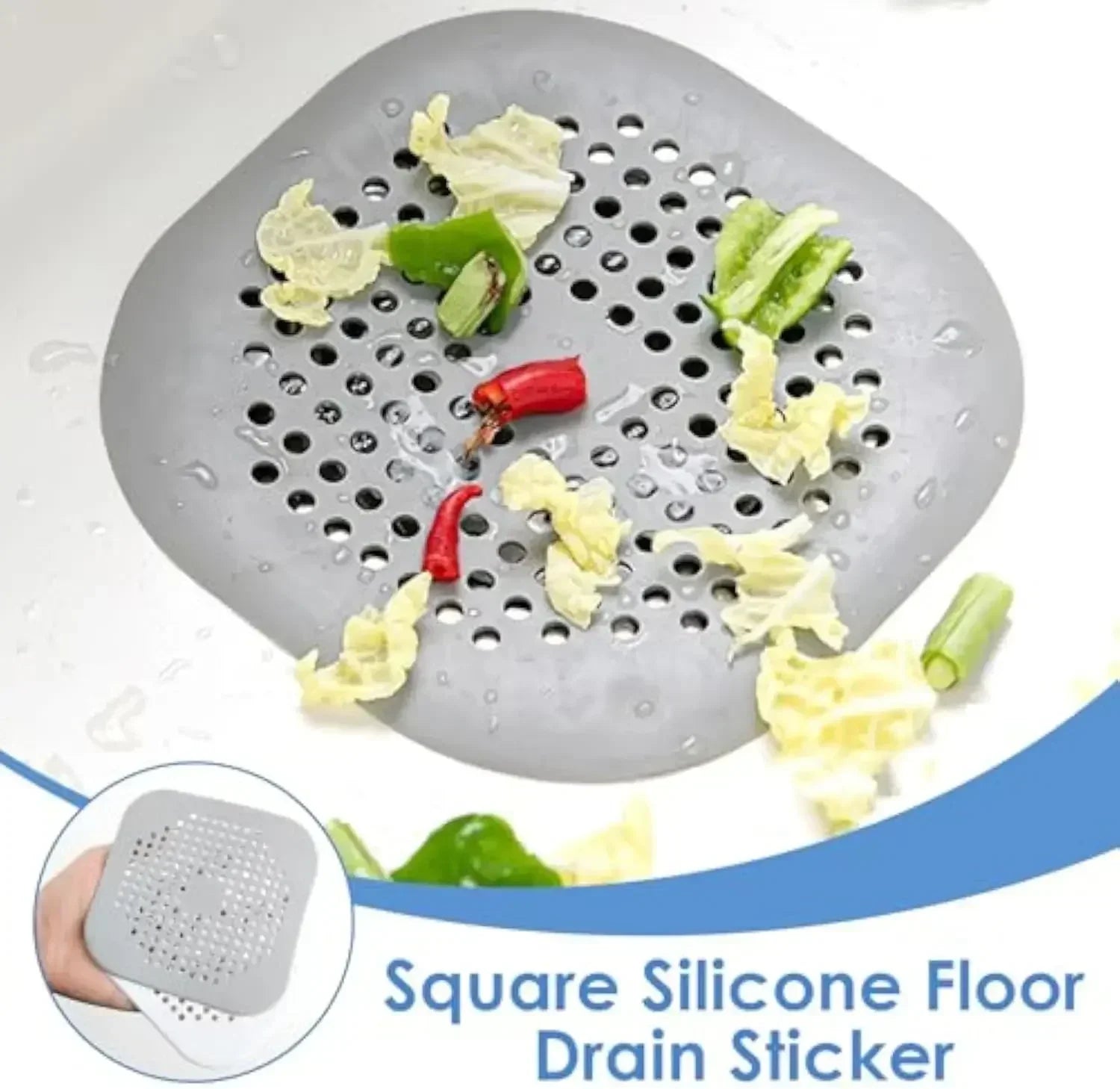 4pcs Hair Filter Shower Drain Plug Kitchen Sink Filter Sink Strainer Bathtub Shower Floor Drain Stopper Home Shower Accessories Zpaxo 1PCS-grey