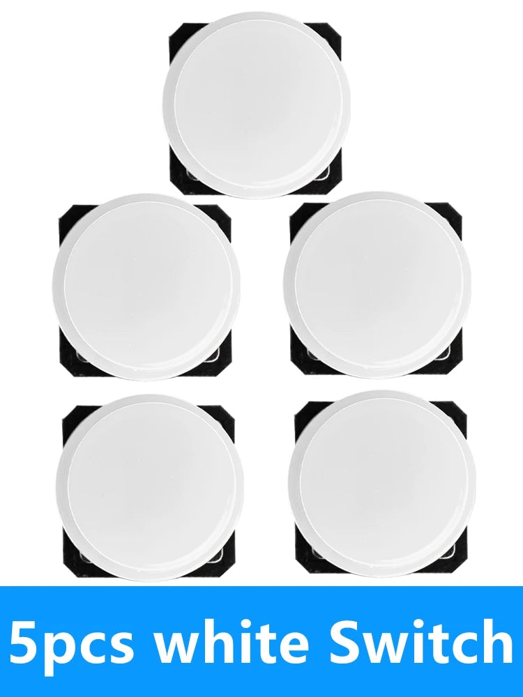 12×12×7.3mm Mini Momentary Micro Switch (1/5PCS) – Tactile Push Buttons w/RGB Knobs (Device Control Accessory Kit) Zpaxo 5pcs white Switch