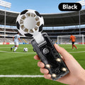 Foldable Handheld Ice Cooling Fan LED Digital Display and LED Lighting 100-Speeds Rechargeable Football Cold Compress Neck Fan Zpaxo Black