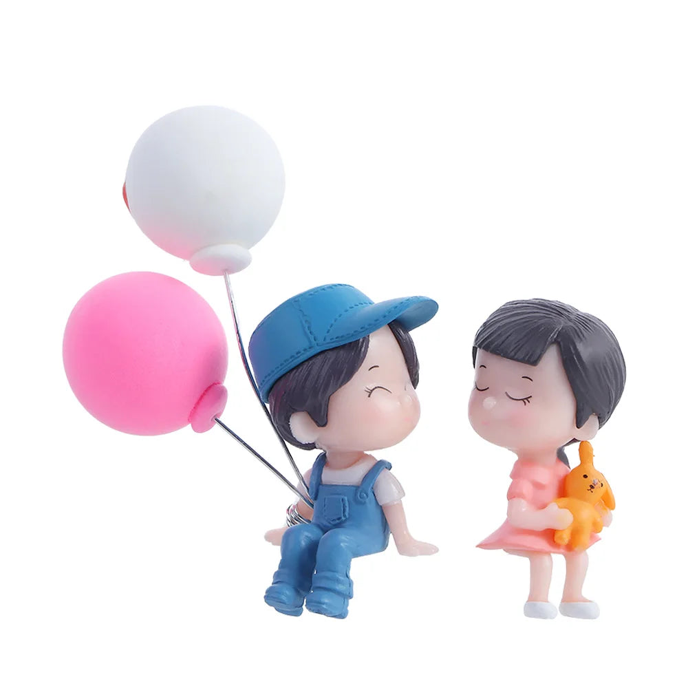 Parts Car Accessories Dashboard Figure Cute Girls Gifts Creative Zpaxo Pink balloon