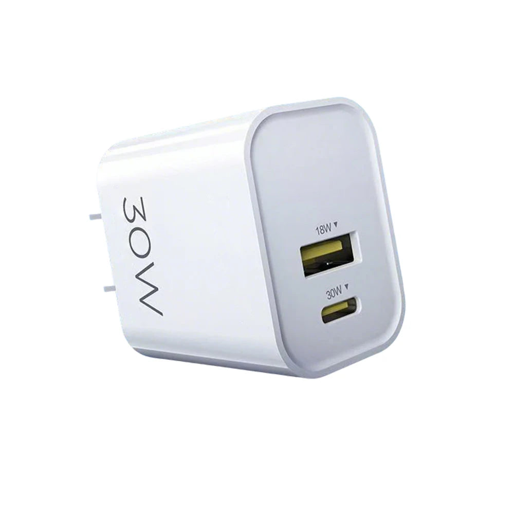 UYUXIO 30W USB C Fast Charger Dual Port US EU Plug Wall Adapter