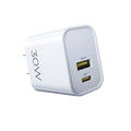 UYUXIO 30W USB C Fast Charger Dual Port US EU Plug Wall Adapter