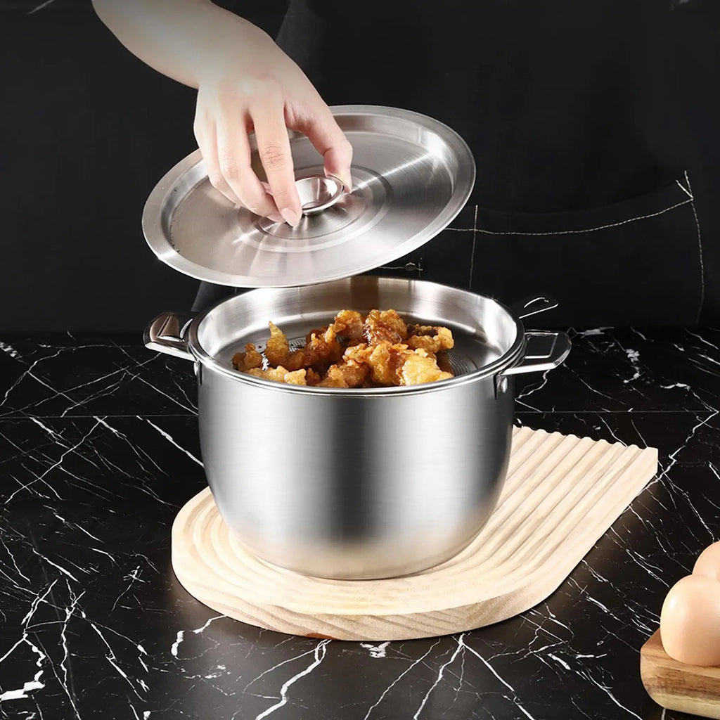 Grease Container Stainless Steel Oil Storage Pot Bacon Strainer