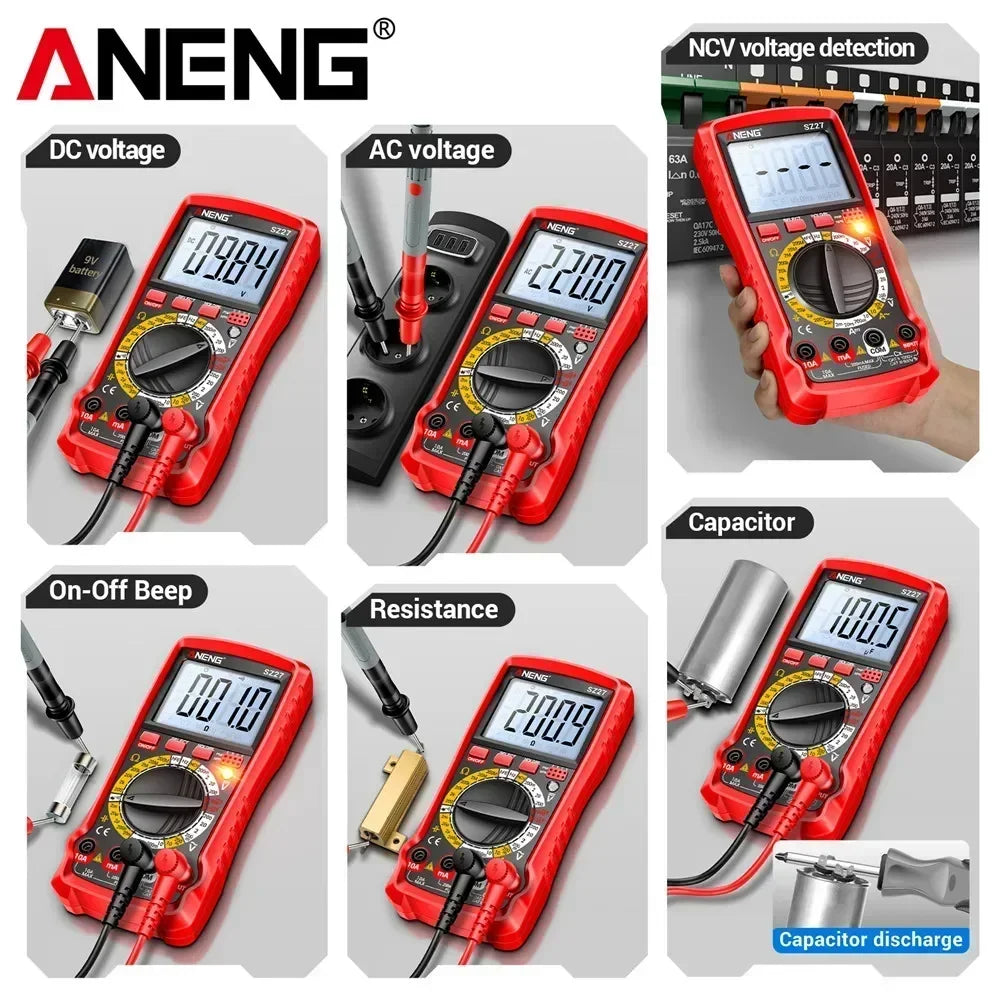 Multimeter ANENG SZ27 Digital AC DC Voltage Current Meter Hz Diode