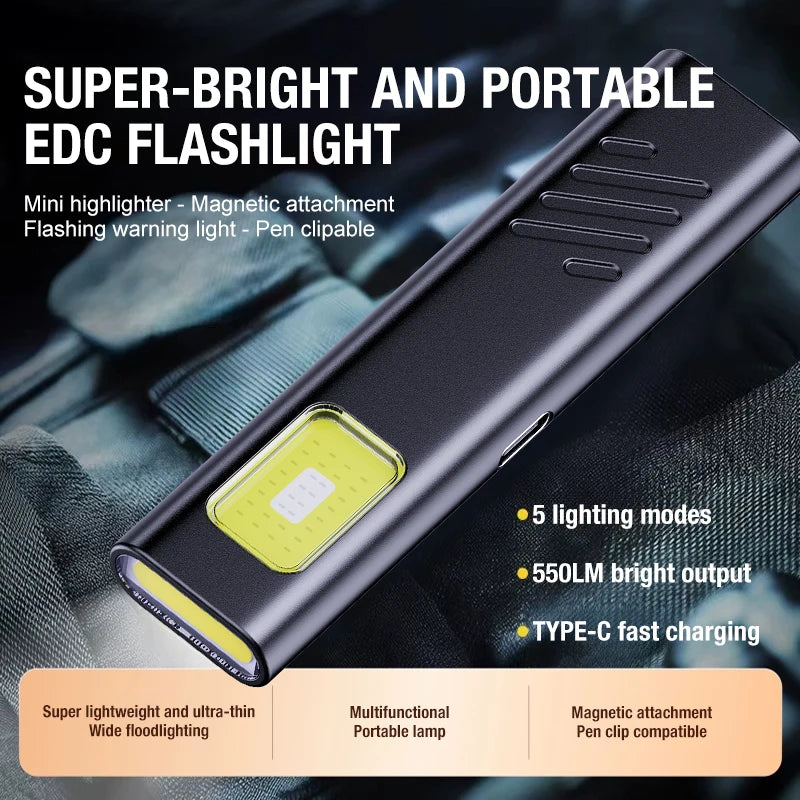 Magnetic Dual Light Source Cob Work Car Maintenance Handheld Strong