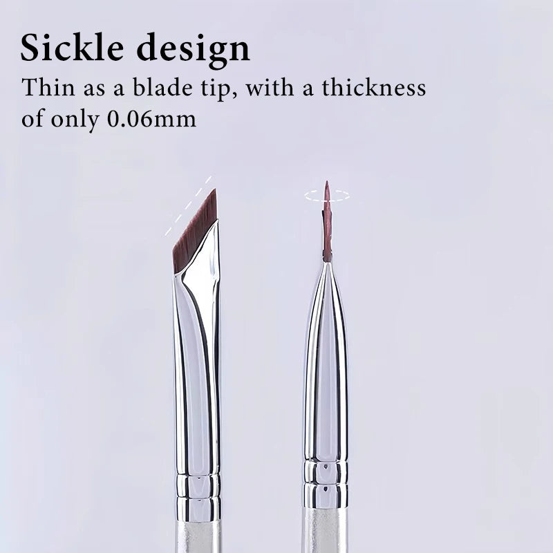 1 2 Professional Ultra Thin Angled Eye Liner Brush Fine Angle Flat