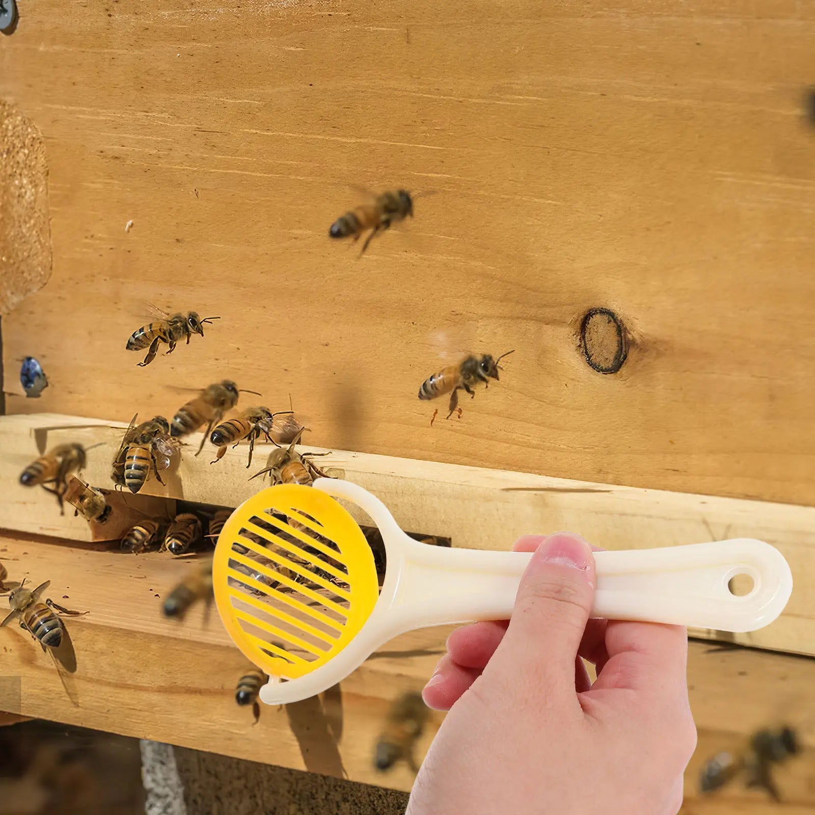 3Pcs Handheld Foldable Bee Queen Catcher Yellow Plastic Queen Marking Tool for Efficient Hive Management Beekeeping Accessory Zpaxo Default Title