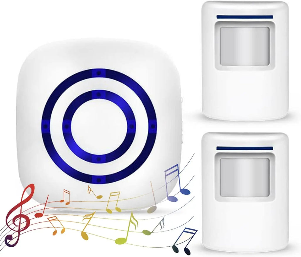 Wireless Motion Sensor Door Chime Security Sensor Call Bell Notification Ping Pong Sound for Home Security Prevention Zpaxo