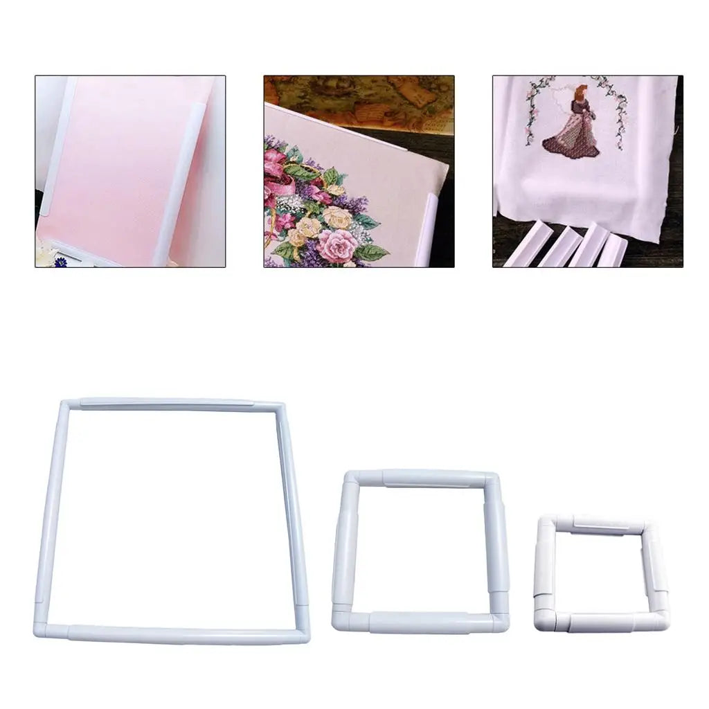 Embroidery Hoop Rings Clip Frame Square Cross Stitch Frame DIY Crafts Sewing Tool for Quilting, Needlepoint, Silk-Painting Zpaxo 20.3cm
