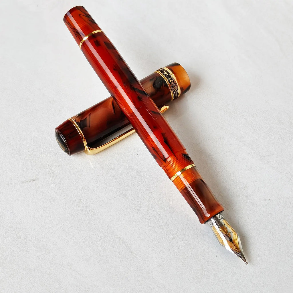 Kaigelu 316 Fountain Pen, Fine Point EF F M, Screw Cap, Calligraphy Practice, Sakura, Aest Zpaxo 316hongseheihua F