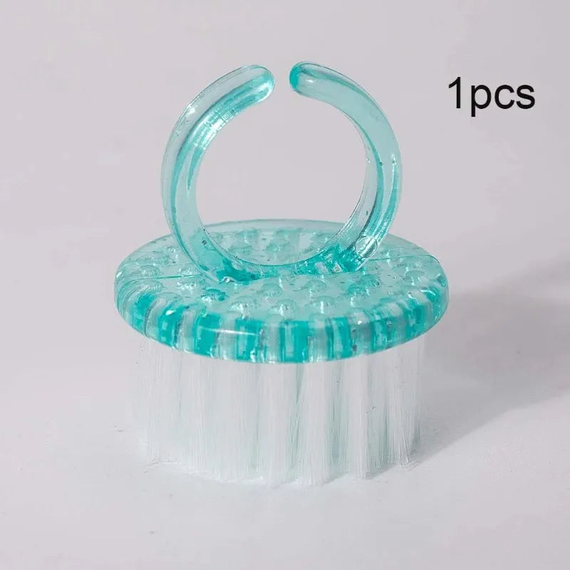 1- Plastic Nail Brushes Colorful Hand Scrubbing Cleaning Brush Dust Zpaxo B green 1pcs