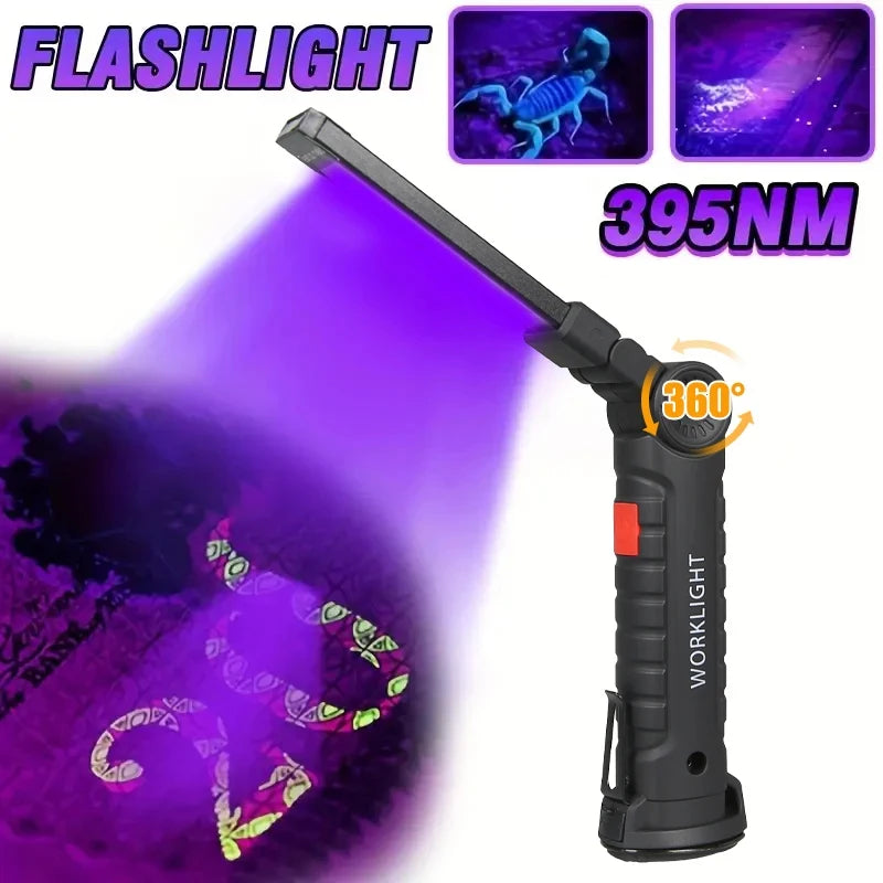 395nm UV Blacklight Flashlight – Rechargeable LED UV Torch