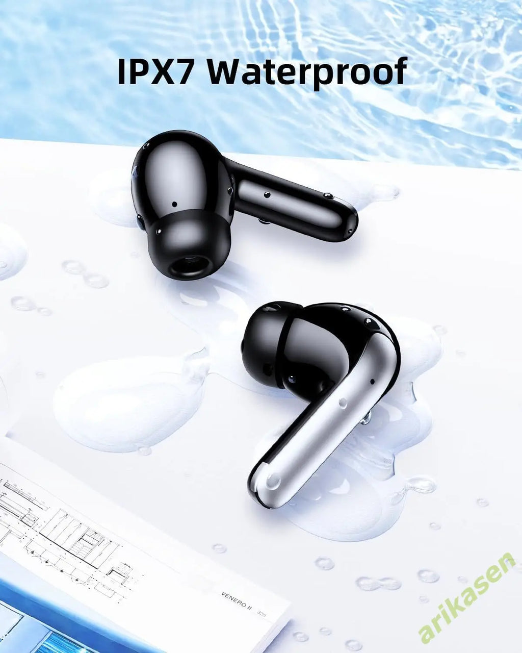 Active Noise Cancelling Bluetooth Wireless Earbuds 4 Mics ENC Clear