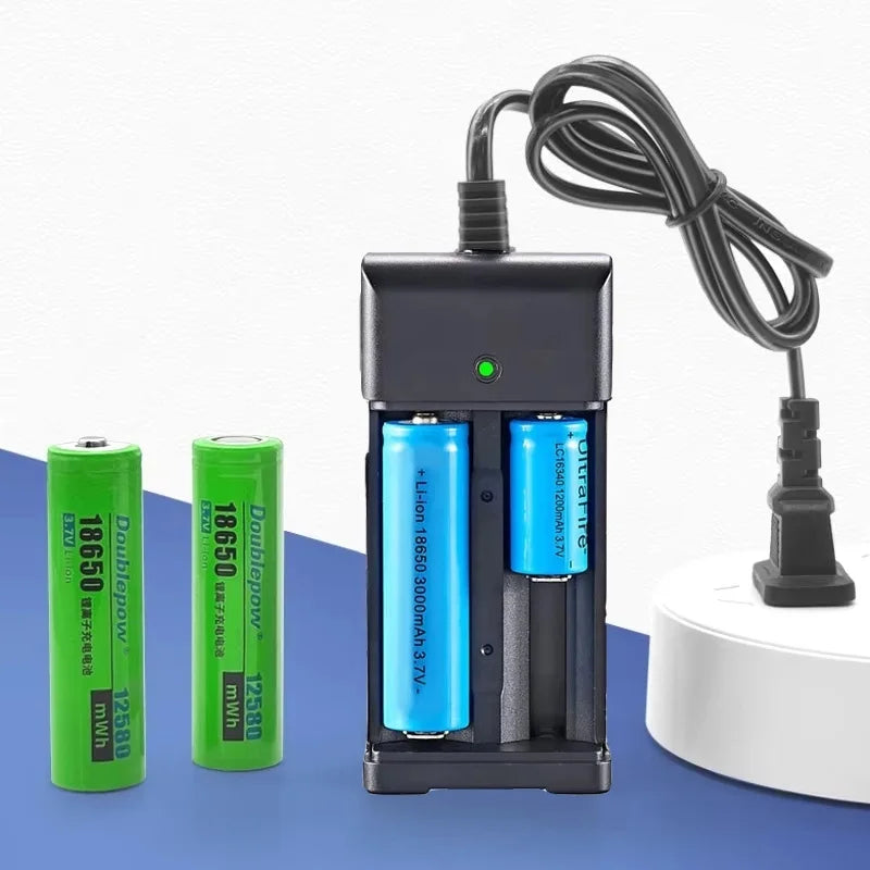2 Slots 18650 Battery Charger EU Plug Multifunctional Smart Fast